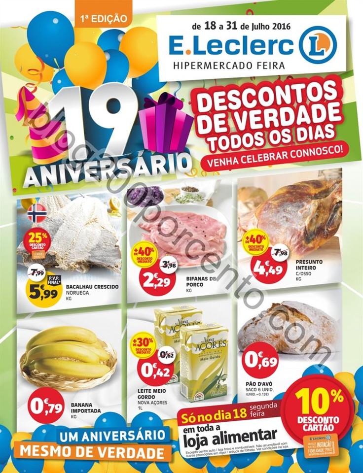 Antevisão Folheto E-LECLERC Aniversário Feira de