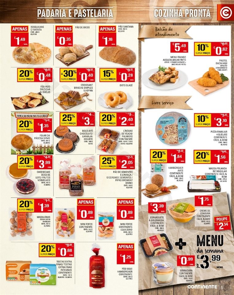 Antevisão Folheto CONTINENTE Promoções de 5 a 1