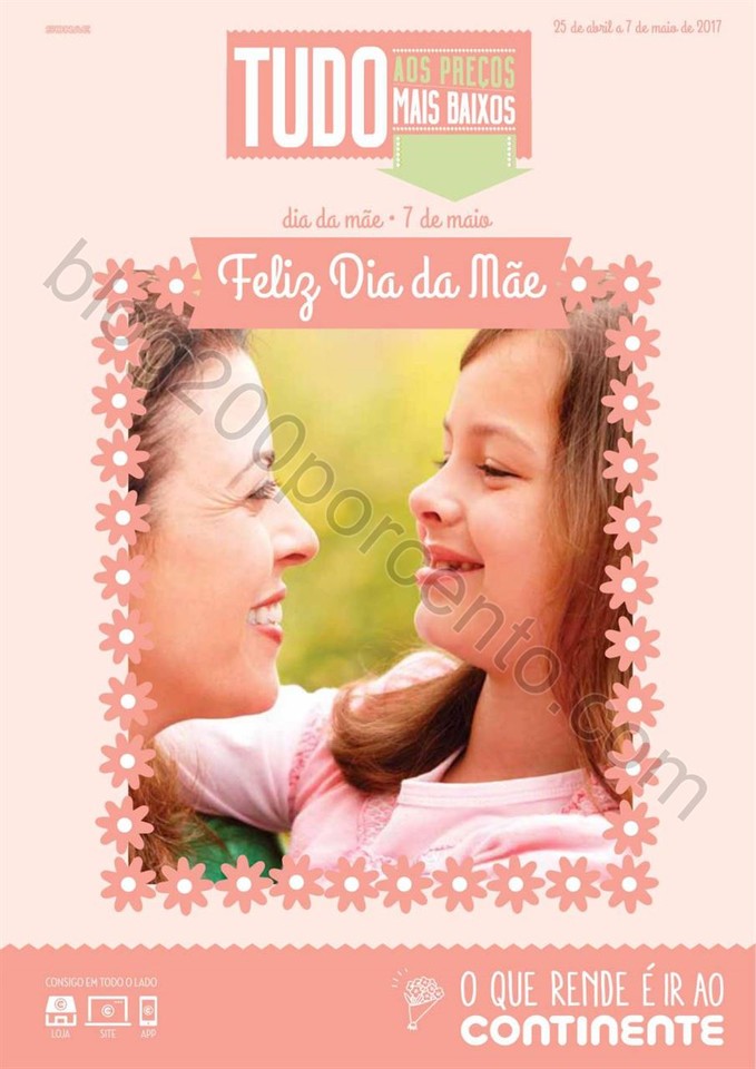 Antevisão Folheto CONTINENTE Dia da Mãe promoç