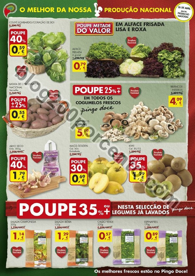Novo Folheto PINGO DOCE Super promoções de 26 ab