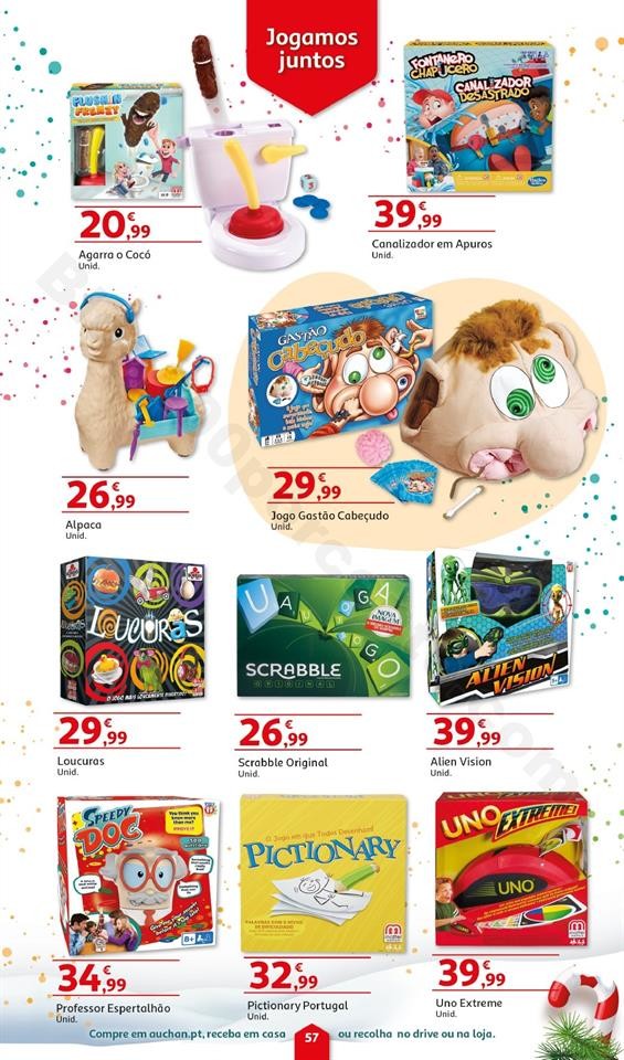 Folheto Brinquedos Natal AUCHAN Promoções de 8 n