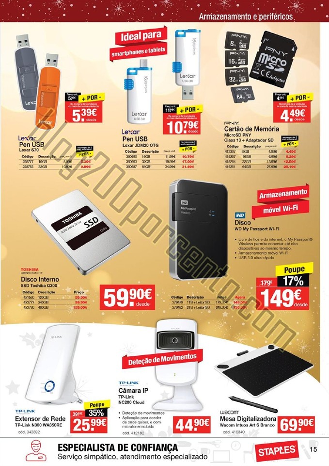Antevisão folhetoSTAPLES Promoções Natal de 10 