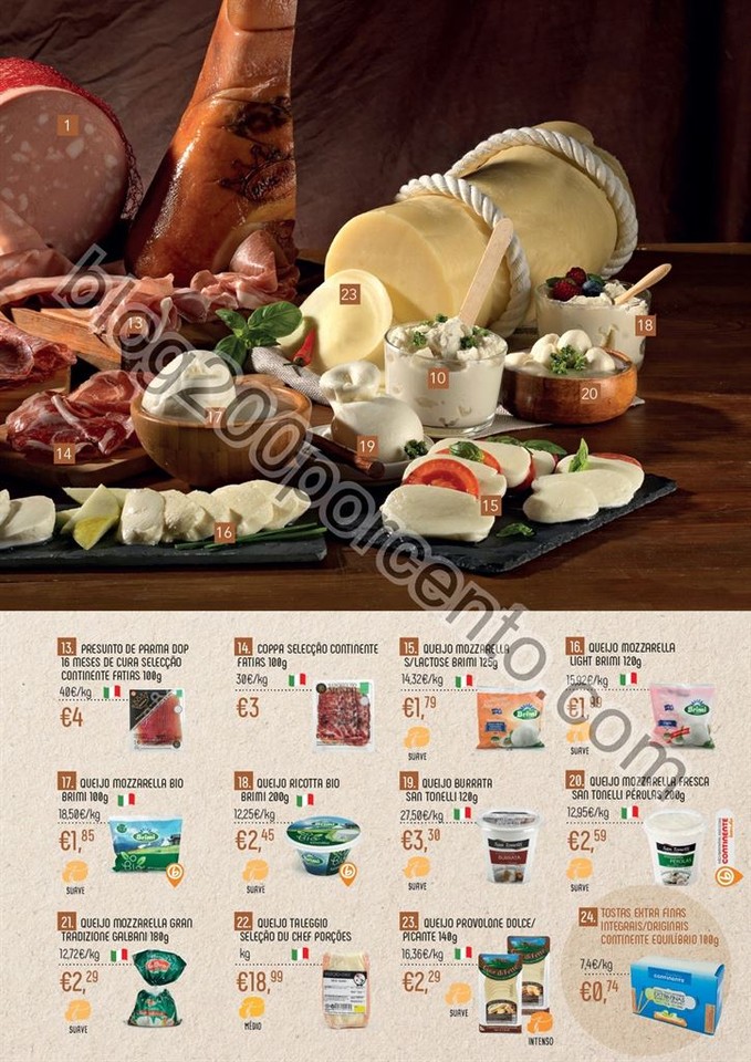 Novo Folheto CONTINENTE Queijos promoções de 4 a