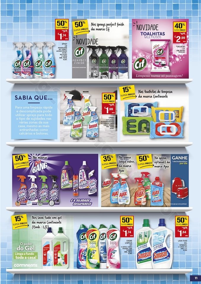 Antevisão Folheto CONTINENTE Limpeza Promoções 