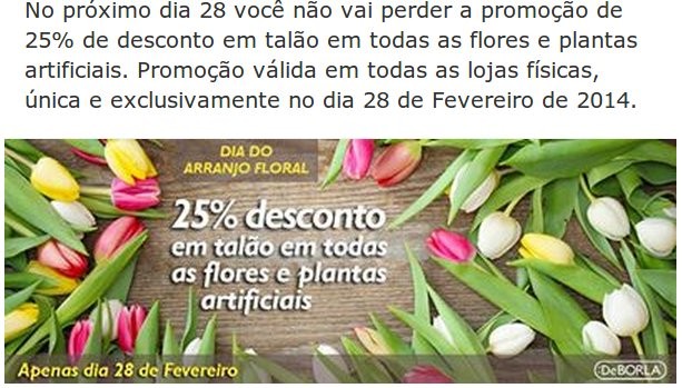 25% de desconto | DEBORLA | apenas a 28 fevereiro