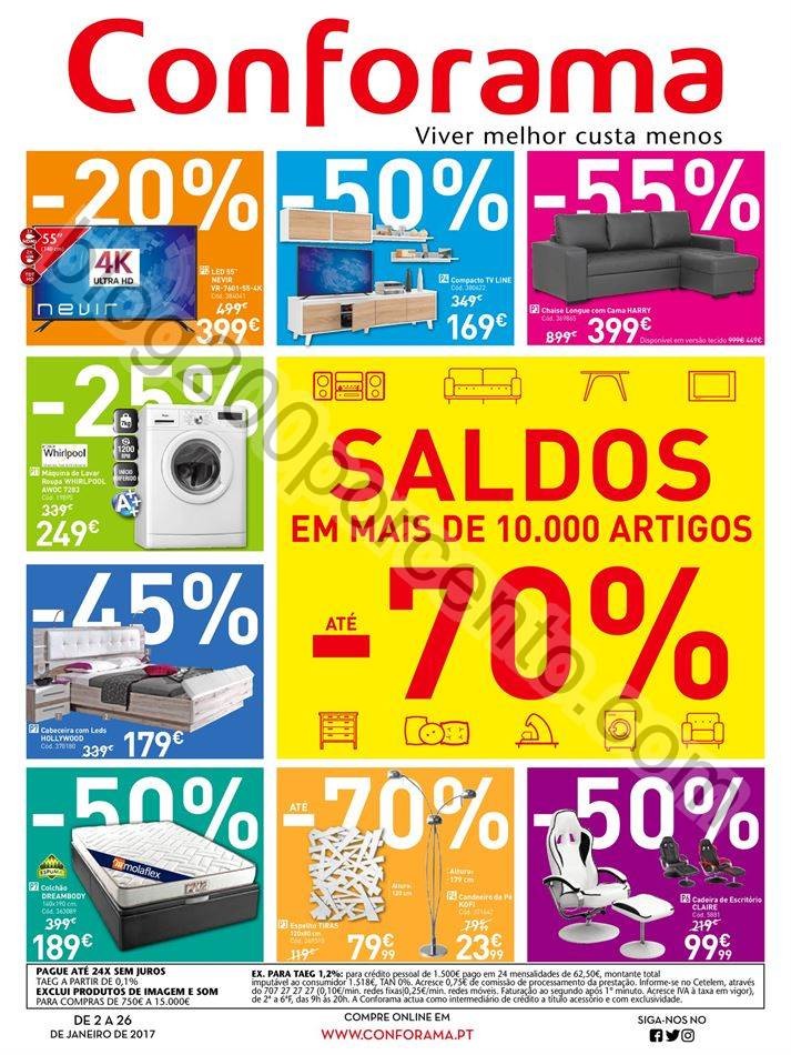 Antevisão Folheto CONFORAMA Saldos promoções de
