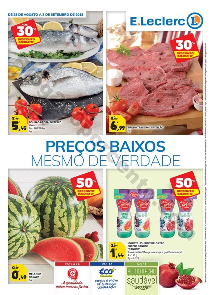 Antevisão Folheto E-LECLERC Promoções de 28 ago