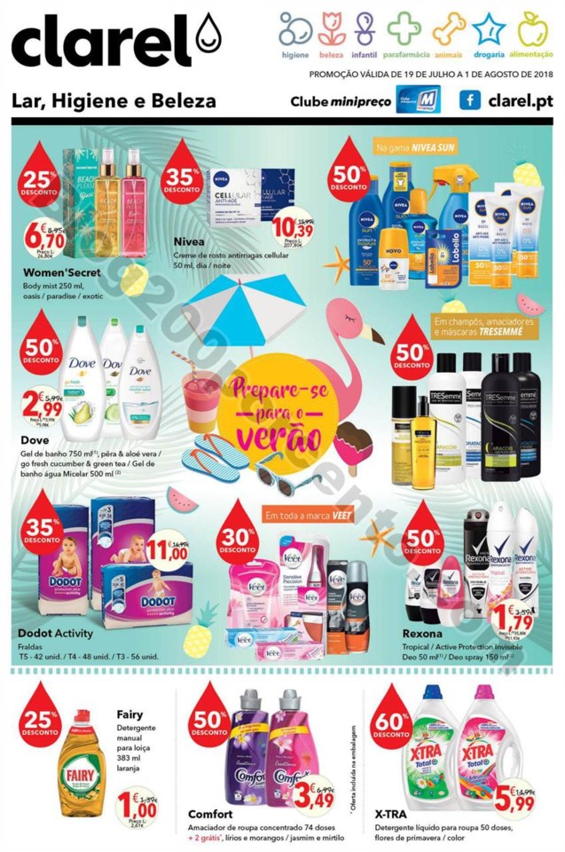 Antevisão Folheto CLAREL Promoções de 19 julho 