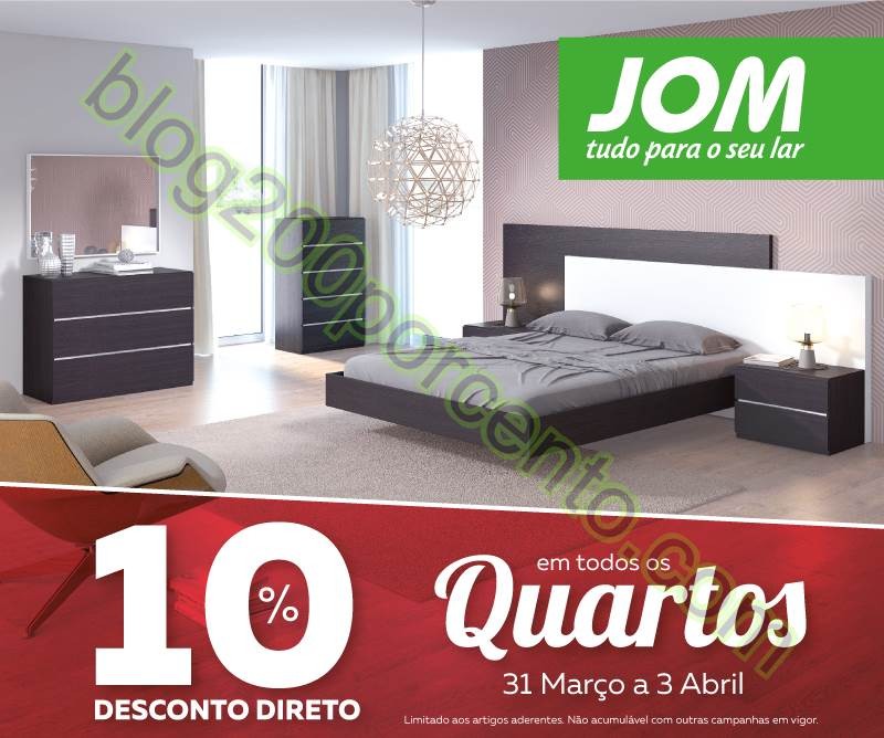 10% de desconto JOM Fim de semana de 31 março a 3