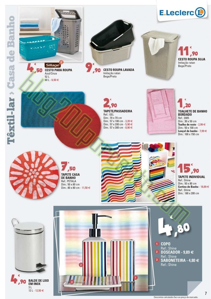 Antevisão Folheto E-LECLERC Têxtil Lar de 29 dez
