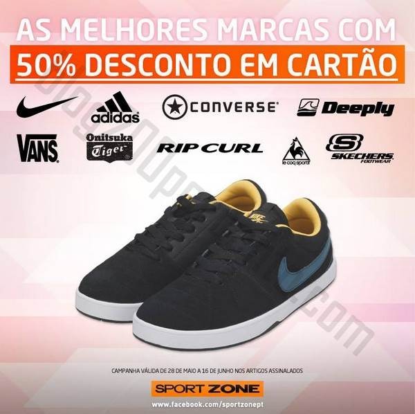 50% de desconto SPORT ZONE até 16 junho