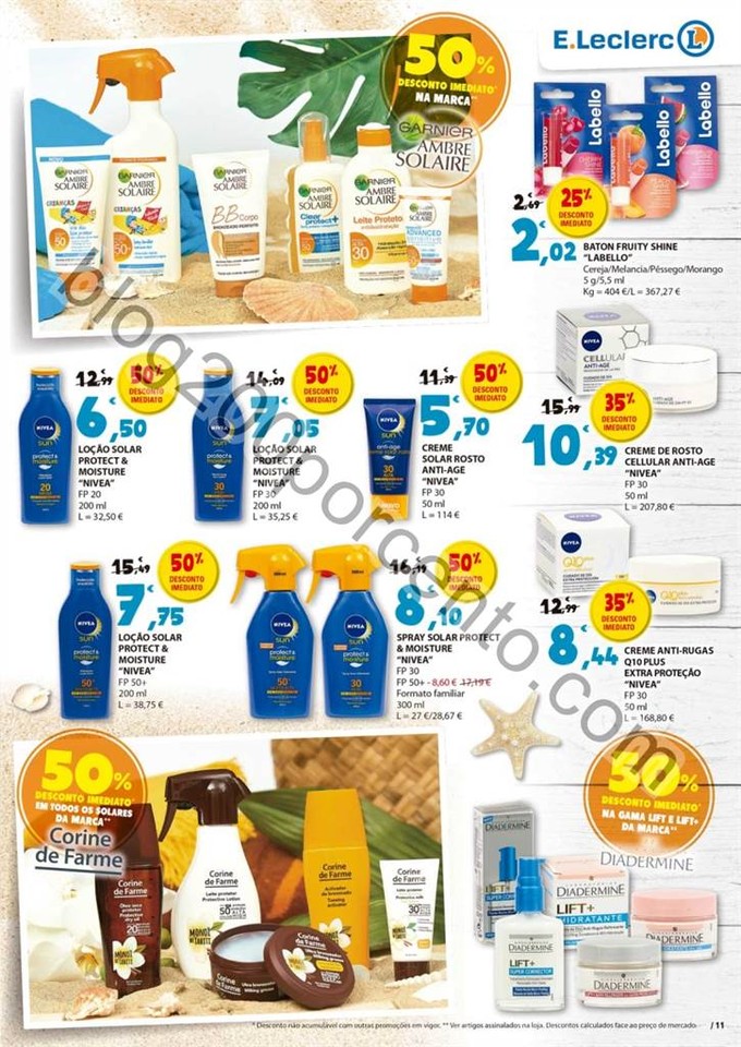 Antevisão Folheto E-LECLERC Verão promoções de