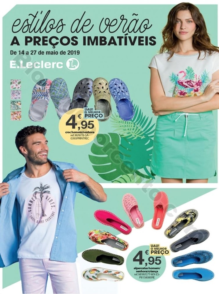 Antevisão Folheto E-LECLERC Moda Verão promoçõ