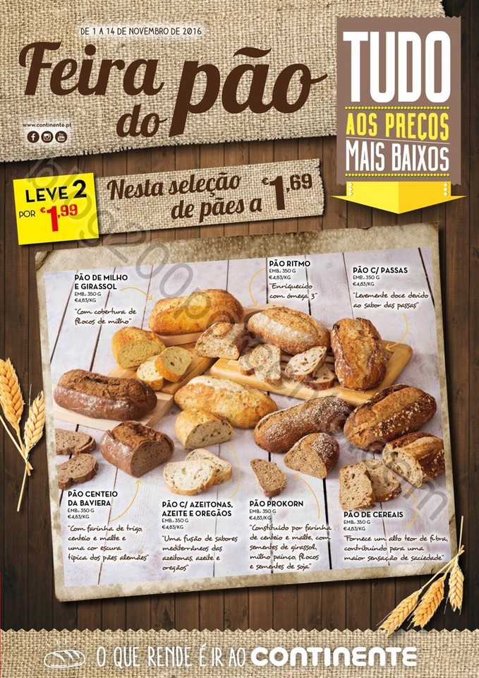 Antevisão Folheto CONTINENTE Feira do pão promo