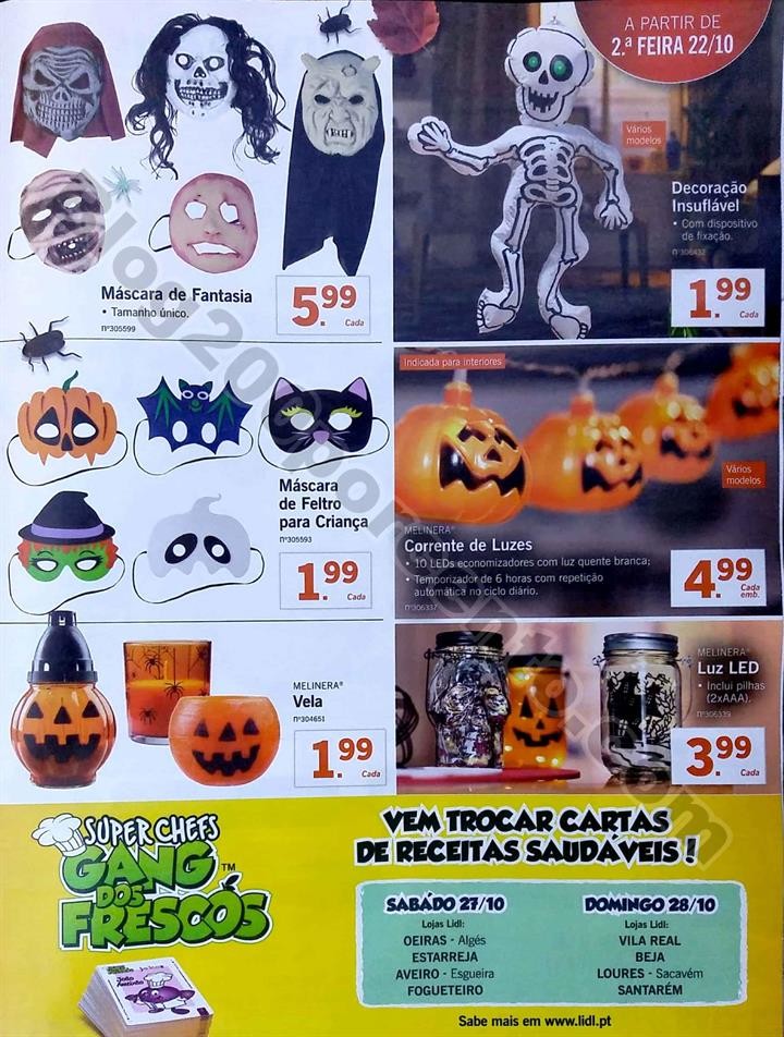 Especial Halloween LIDL Promoções a partir de 22