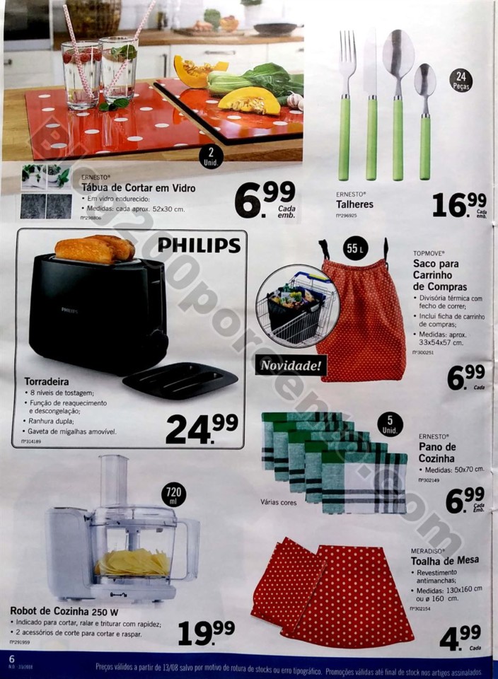 antevisao folheto lidl bazar promocoes 13 e 16 ago