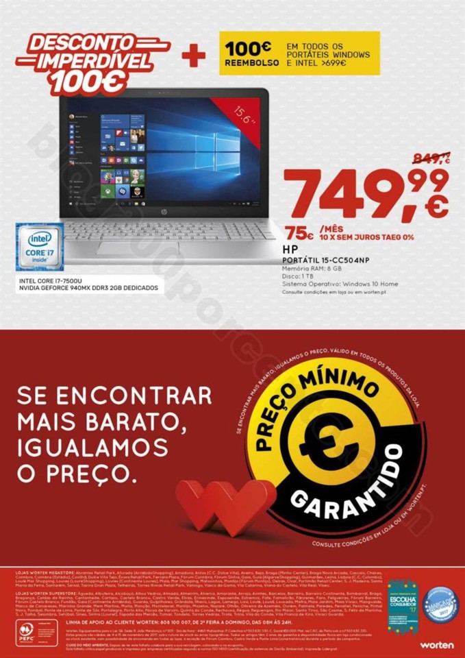 Antevisão Folheto WORTEN Promoções de 9 a 15 no