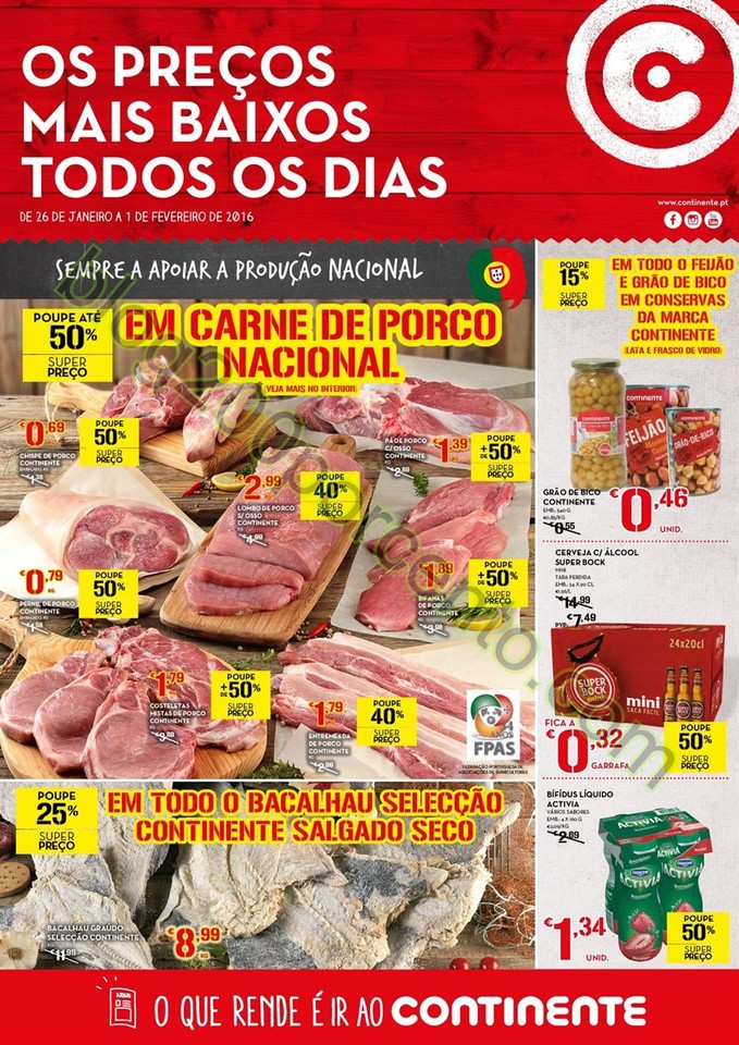 Antevisão Folheto CONTINENTE promoções de 26 ja