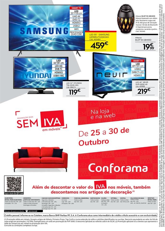 Antevisão Folheto CONFORAMA Promoções de 24 out