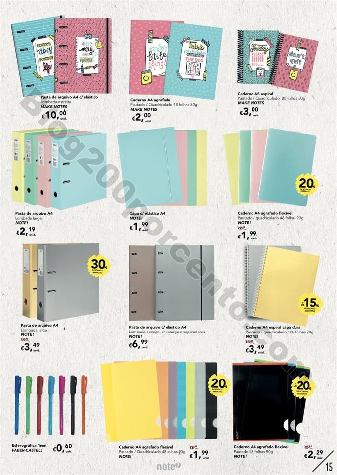 Antevisão Folheto NOTE Regresso às aulas Promoç