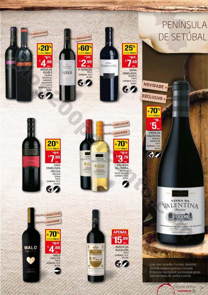 Antevisão Folheto CONTINENTE Vinhos promoções d