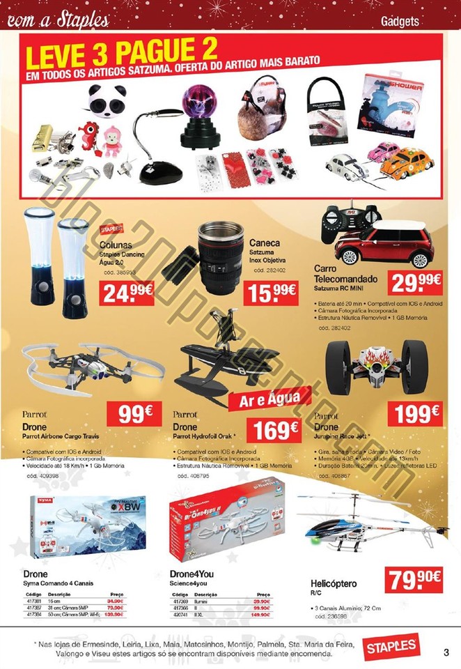 Antevisão Folheto STAPLES Natal promoções de 26
