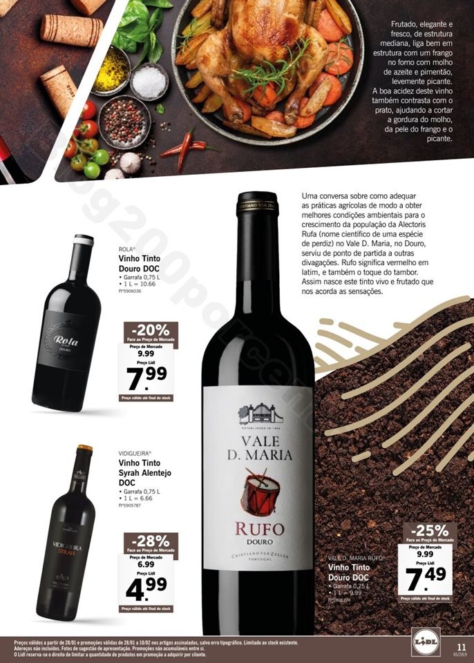 Antevisão Folheto LIDL Vinhos 28 janeiro a 10 fev