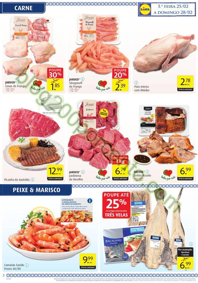 Antevisão Folheto LIDL Promoções de 25 fevereir