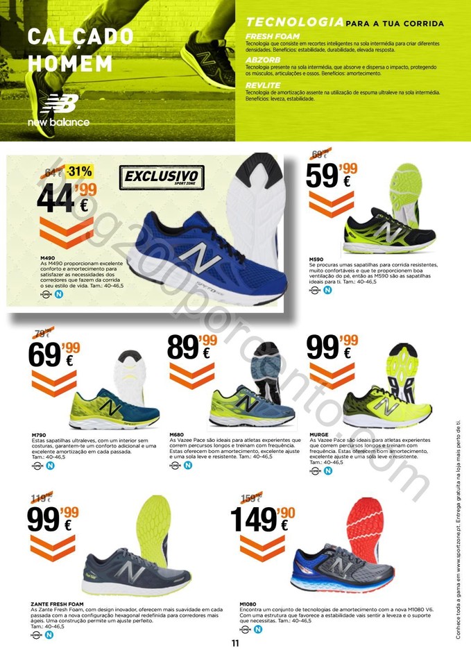 Novo Folheto SPORT ZONE Running de 14 setembro a 1
