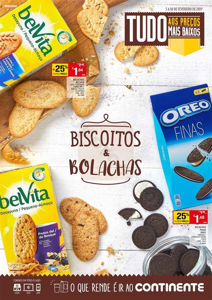 Antevisão Folheto CONTINENTE Bolachas 5 a 18  fev