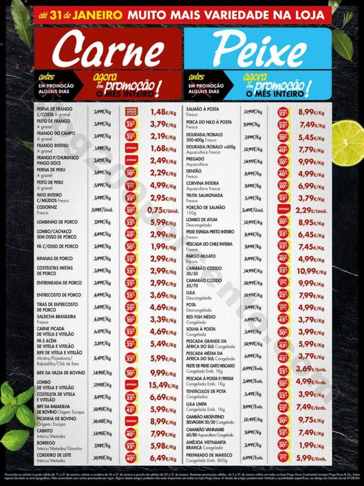 Antevisão Folheto PINGO DOCE Fim de semana - 26 a
