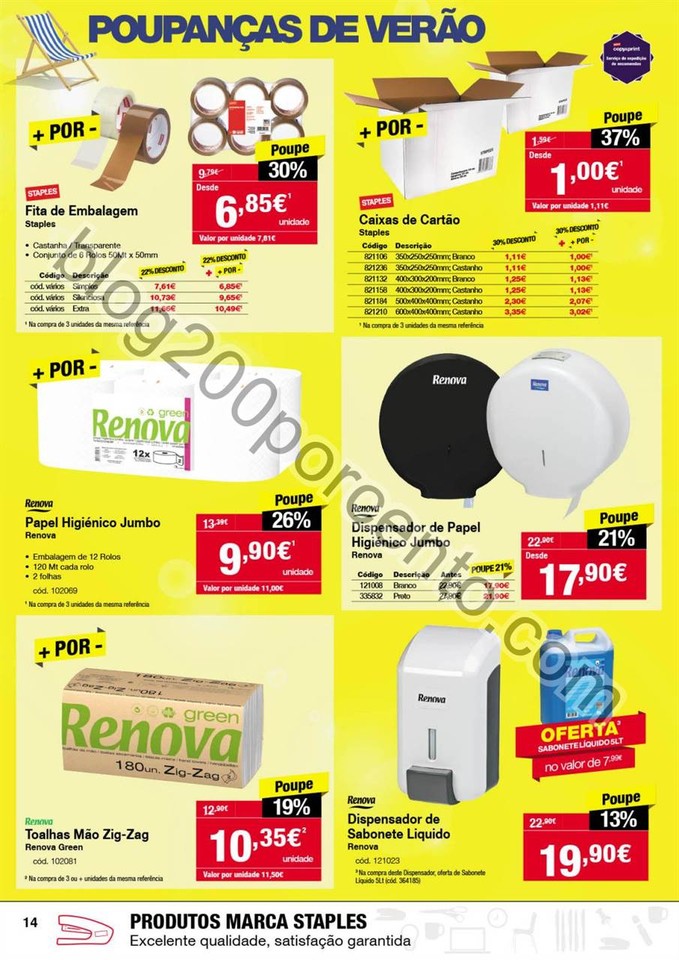 Antevisão Folheto STAPLES Promoções verão de 4