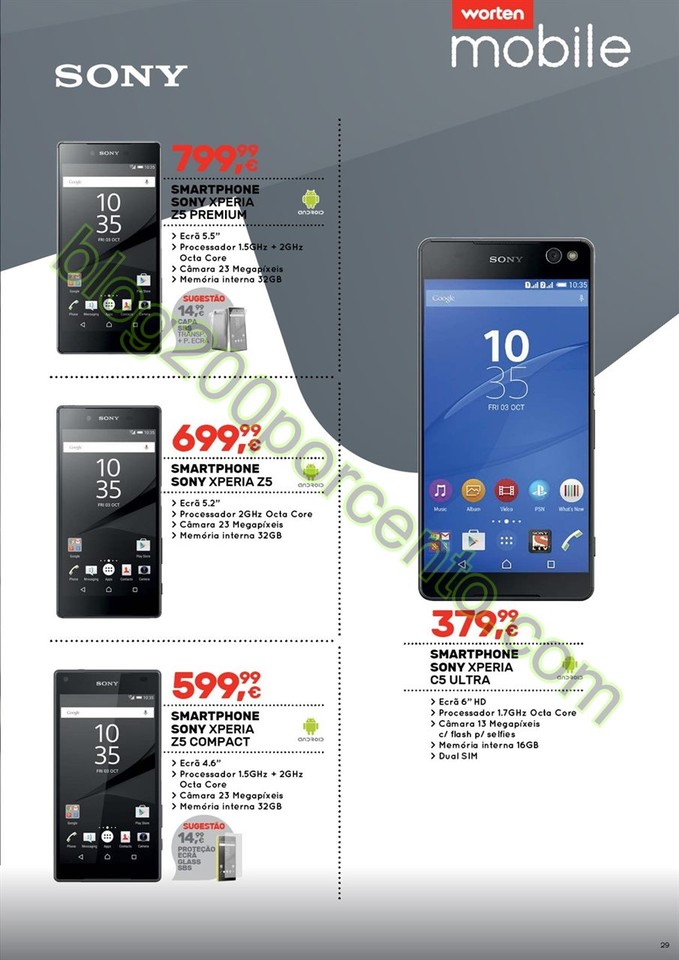 Novo Folheto WORTEN Mobile promoções até 31 mar