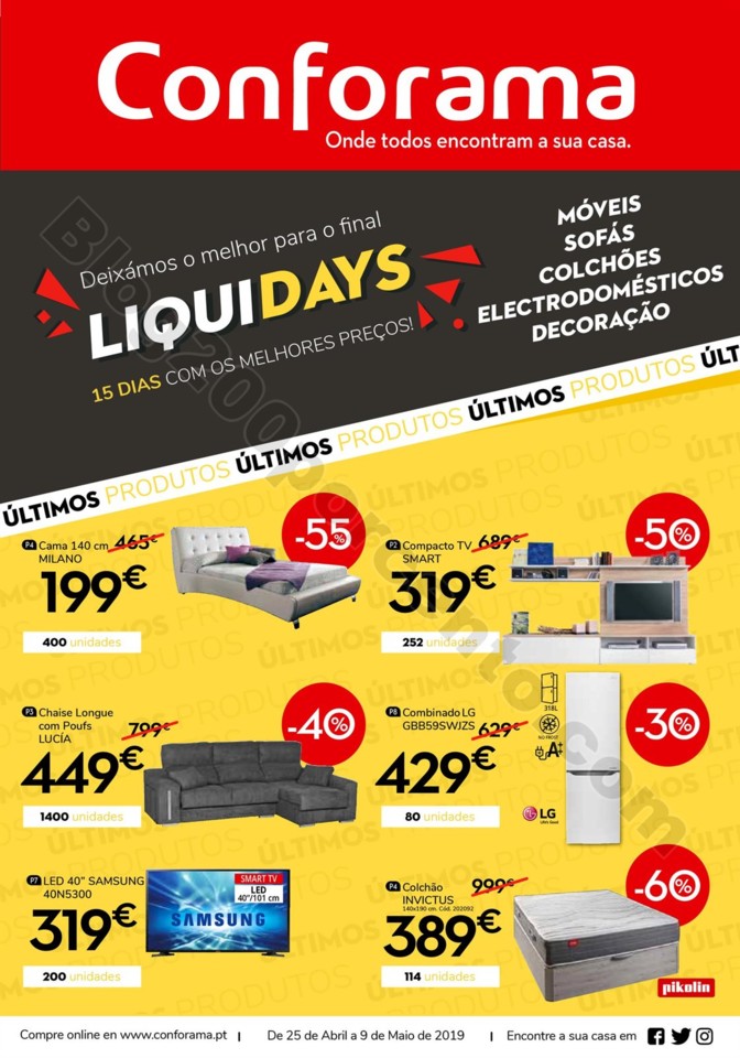 Antevisão Folheto CONFORAMA Promoções de 25 abr