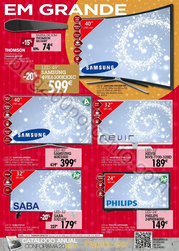 Novo Folheto CONFORAMA Promoções de 15 a 31 deze