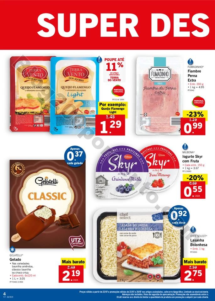 folheto LIDL alimentar Promoções a partir de 22 