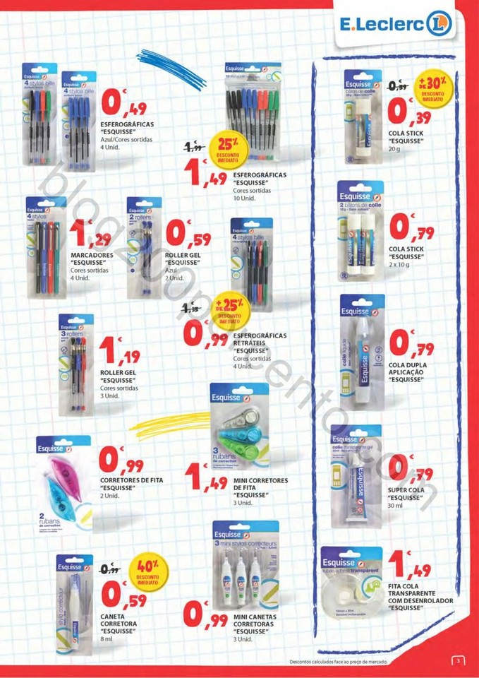 Antevisão Folheto E-LECLERC Regresso às aulas de