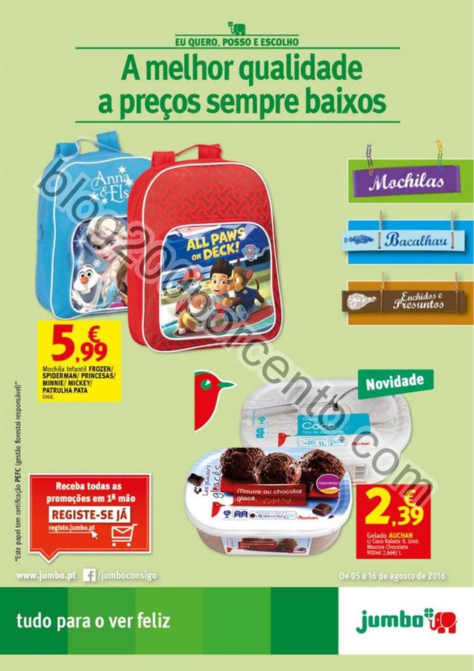 Antevisão Folheto JUMBO Promoções de 5 a 16 ago