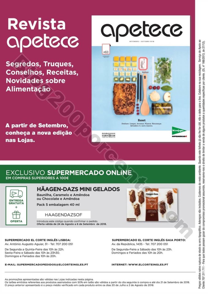 Antevisão folheto EL CORTE INGLÉS Promoções de
