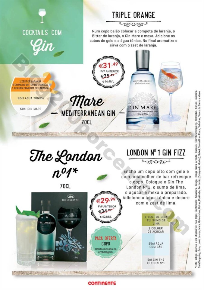 Antevisão Folheto CONTINENTE Cocktails promoçõe