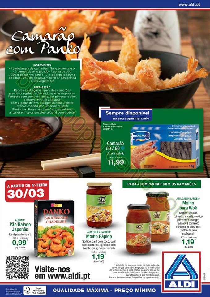 Antevisão Folheto ALDI promoções a partir de 30