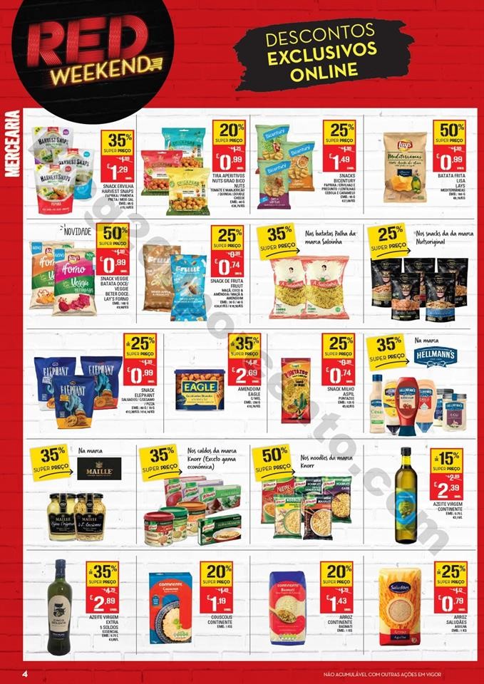 Antevisão Folheto CONTINENTE Red Weekend Promoç