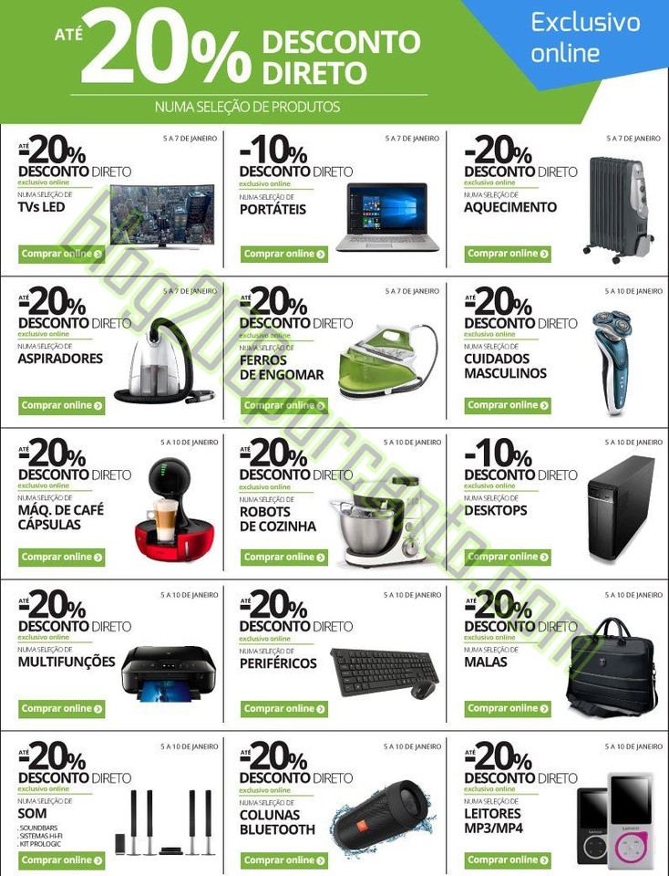 Novas Promoções RADIO POPULAR de 5 a 10 janeiro.