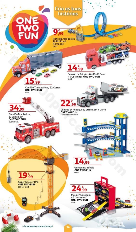 Folheto Brinquedos Natal AUCHAN Promoções de 8 n
