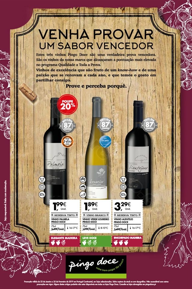 Antevisão Folheto PINGO DOCE Vinhos e Sabores Pro