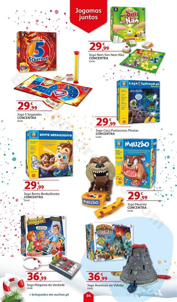 Folheto Brinquedos Natal AUCHAN Promoções de 8 n