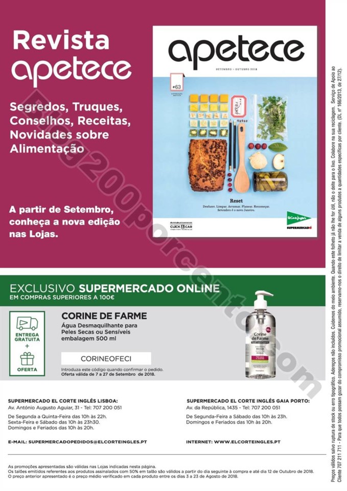 Antevisão Folheto EL CORTE INGLÉS Promoções de