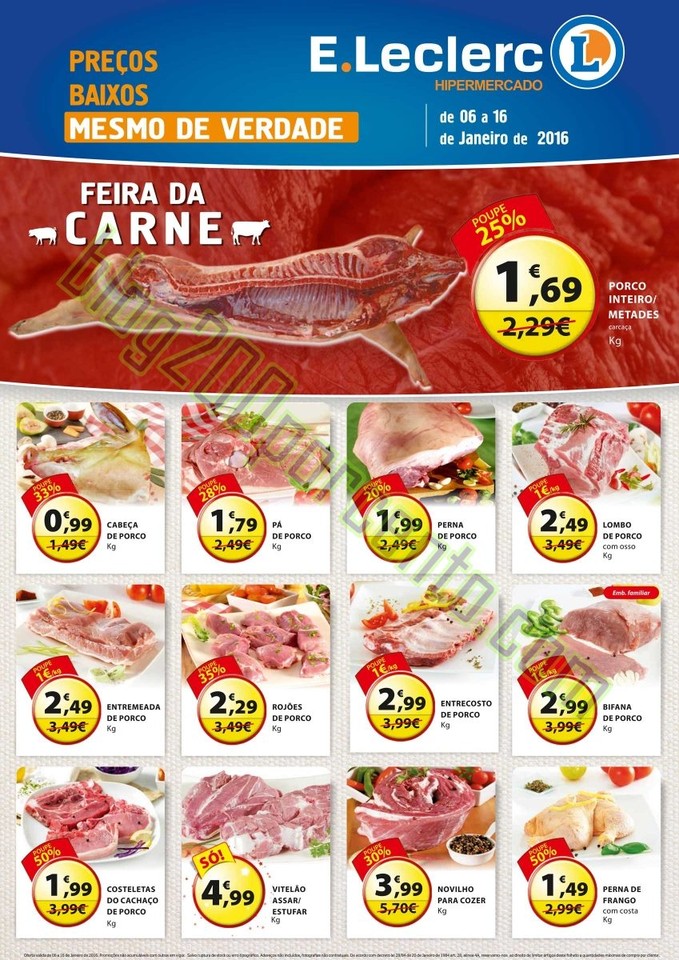 Novo Folheto E-LECLERC Chaves Extra talho até 16 