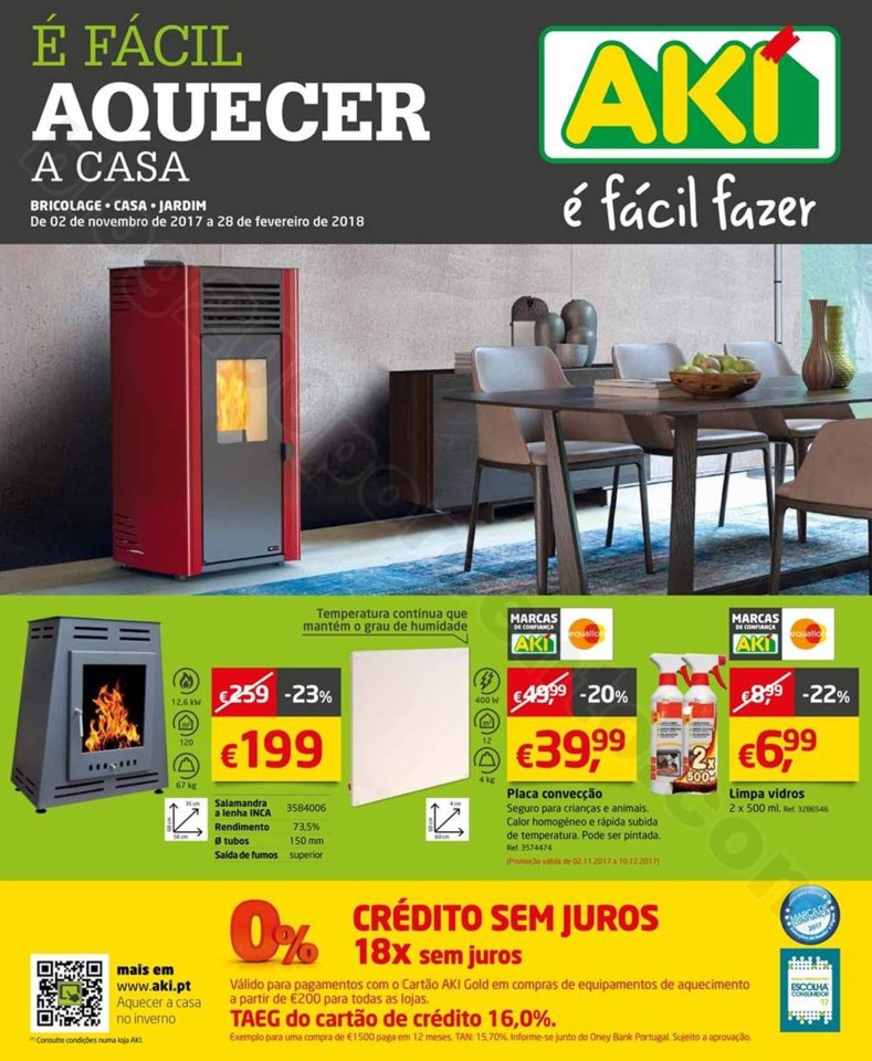 Novo Folheto AKI Aquecimento promoções até 28 f