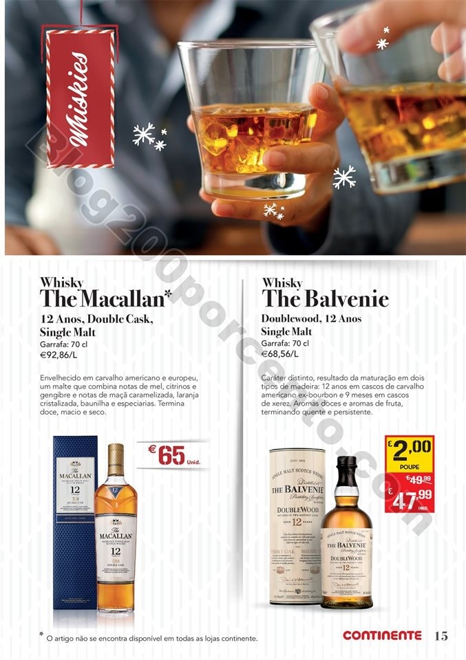 Antevisão Folheto CONTINENTE Natal bebidas Promo